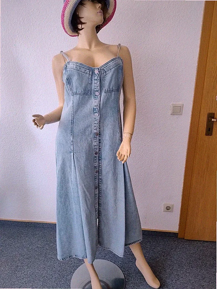 Desigual Jeanskleid Kollektion Maitreppiere Gr XL HELLBLAU NEU