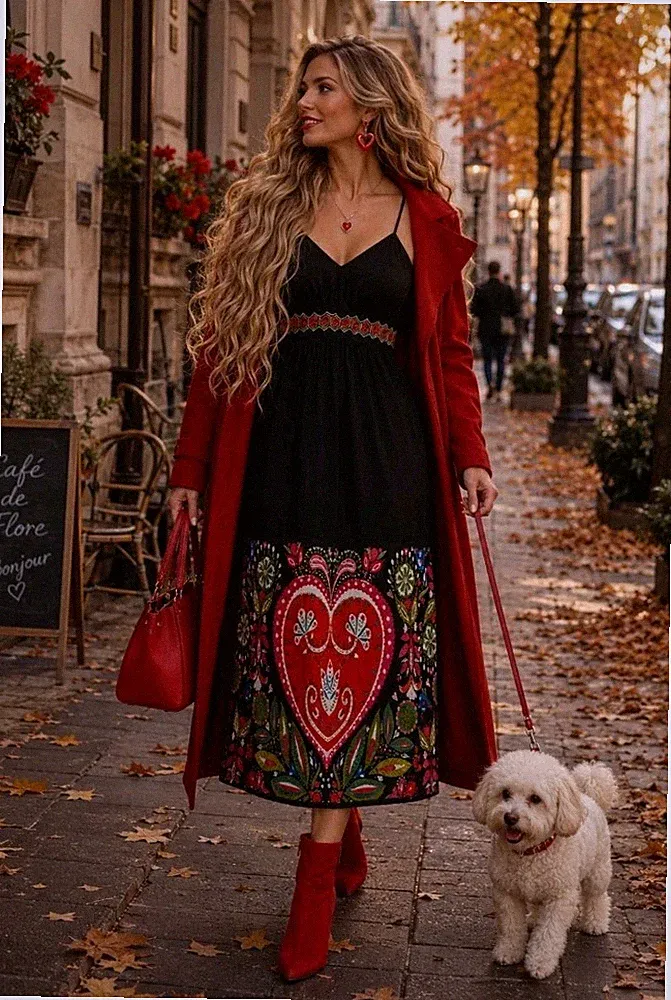 ❤️ Desigual Maxi-Kleid Gr. 34 – großes Herz & wunderschönes Blumenmuster