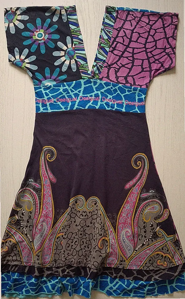 Kimonoärmel A-Linien-Kleid