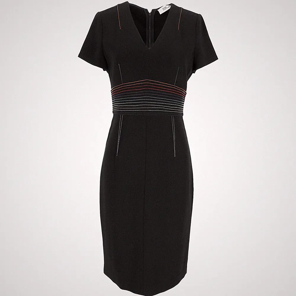 Diane von Furstenberg genähtes Etuikleid aus Triacetat Damen schwarz Größe 8