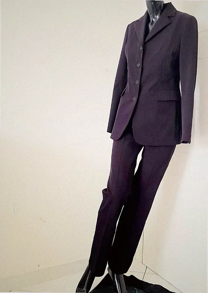 DIVINA Tailor/Anzug Jacke+Burgunderhose, Stretch, Gr.42 M Damen