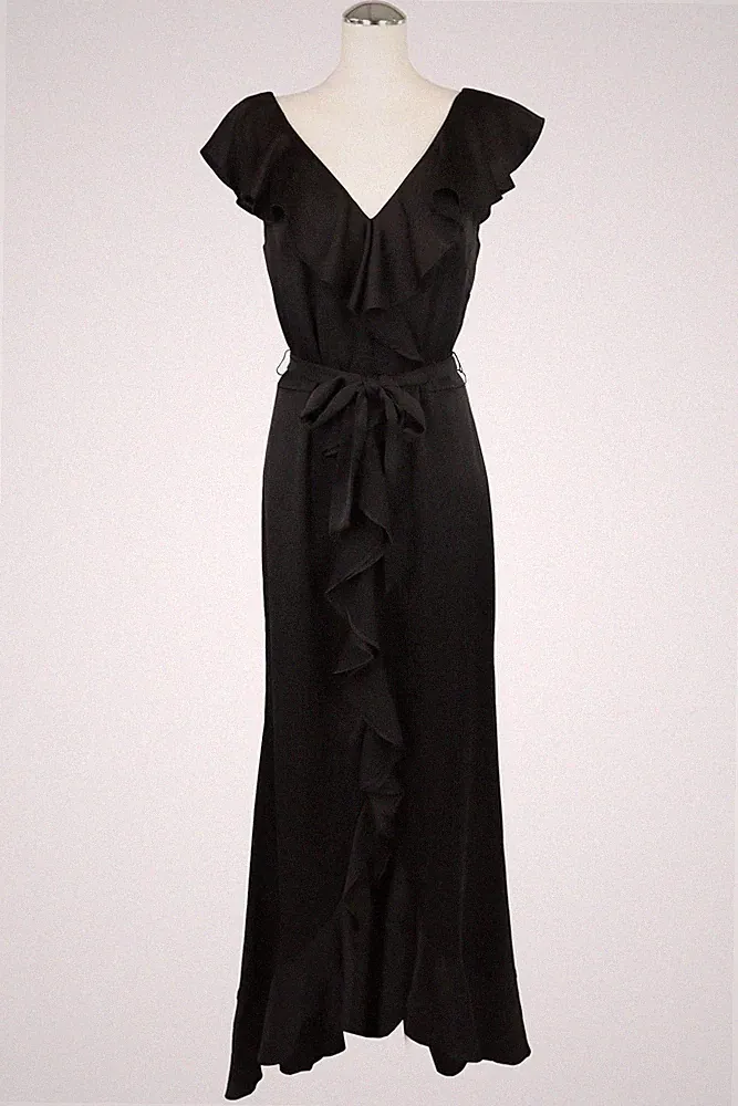 DKNY Damen Kleid Gr. 34 (US 4) Schwarz Kleid A-Linie Dress