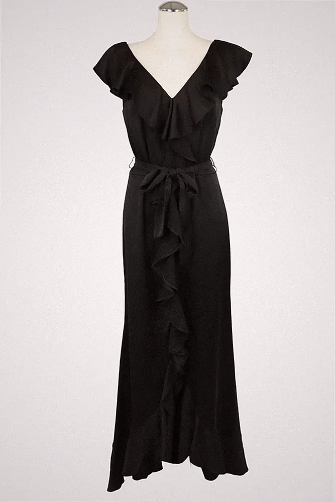 DKNY Damen Kleid Gr. 34 (US 4) Schwarz Kleid A-Linie Dress