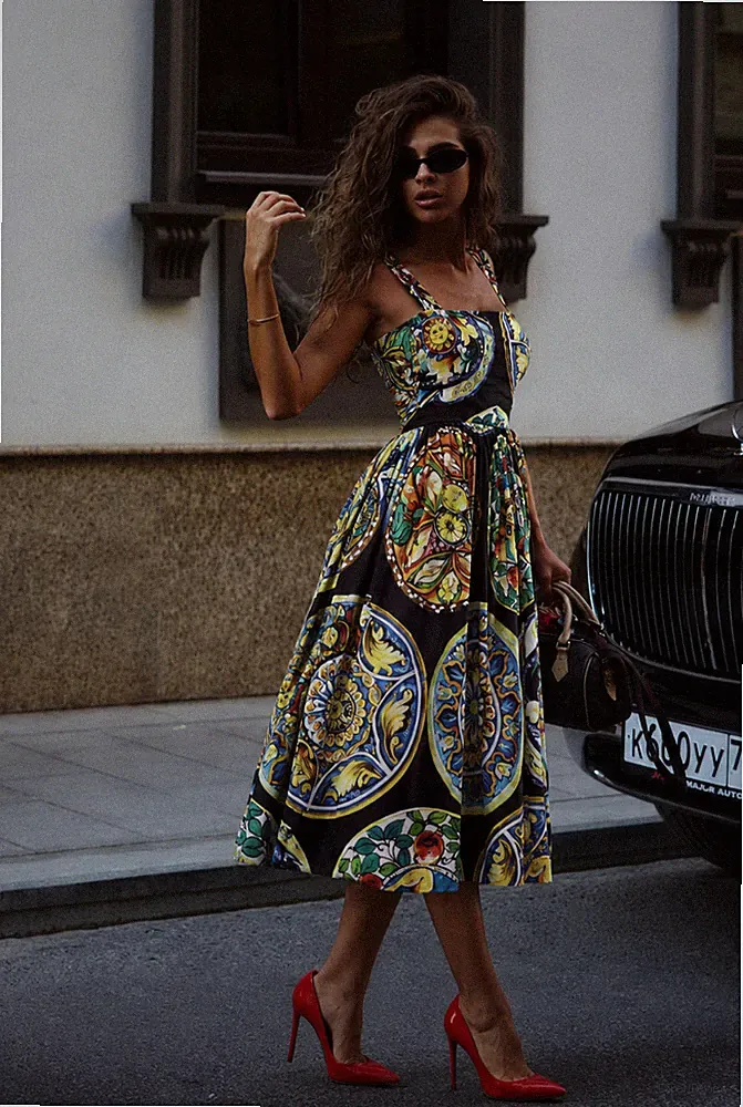 Dolce & Gabbana Baumwolle Blumen Sizilianische Teller Ausgestellt Designer...