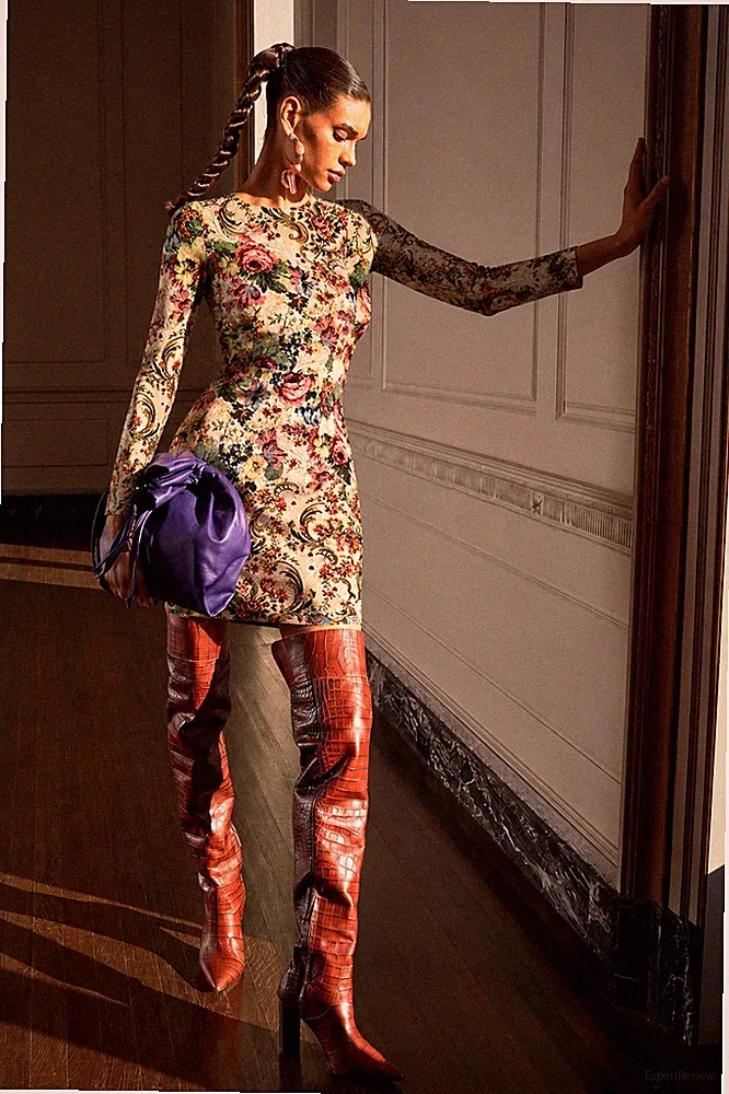 Dolce & Gabbana Floral Tapestry Print Silk Satin Bodycon Italy Mini Dress IT40
