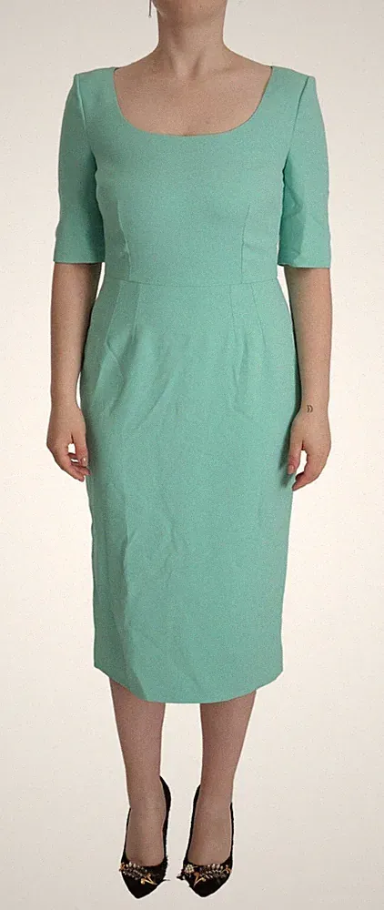 Eckiger Ausschnitt Etui kleid