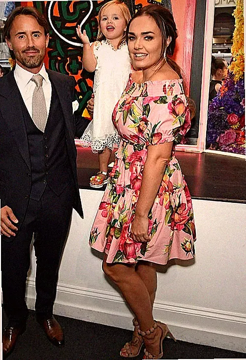 Dolce & Gabbana Kleid Rosa Rosen Print Schulterfrei Baumwolle Rüschen...