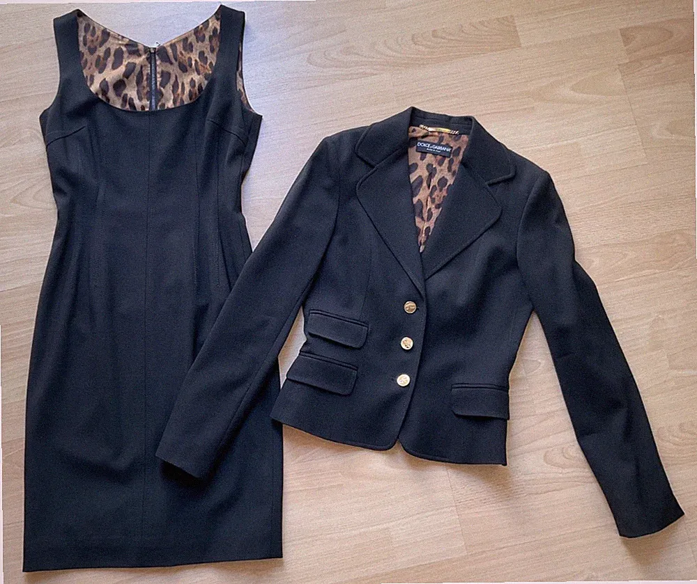 **DOLCE & GABBANA** Kostüm- Etuikleid mit Blazer Gr.36(it.42)