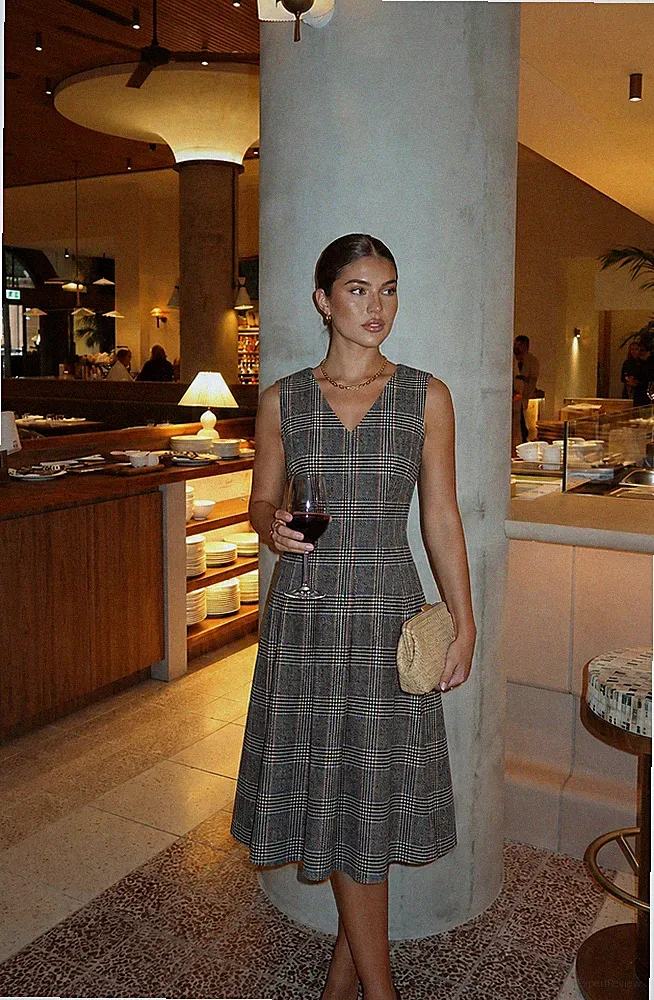 Schottenmuster Cocktailkleid