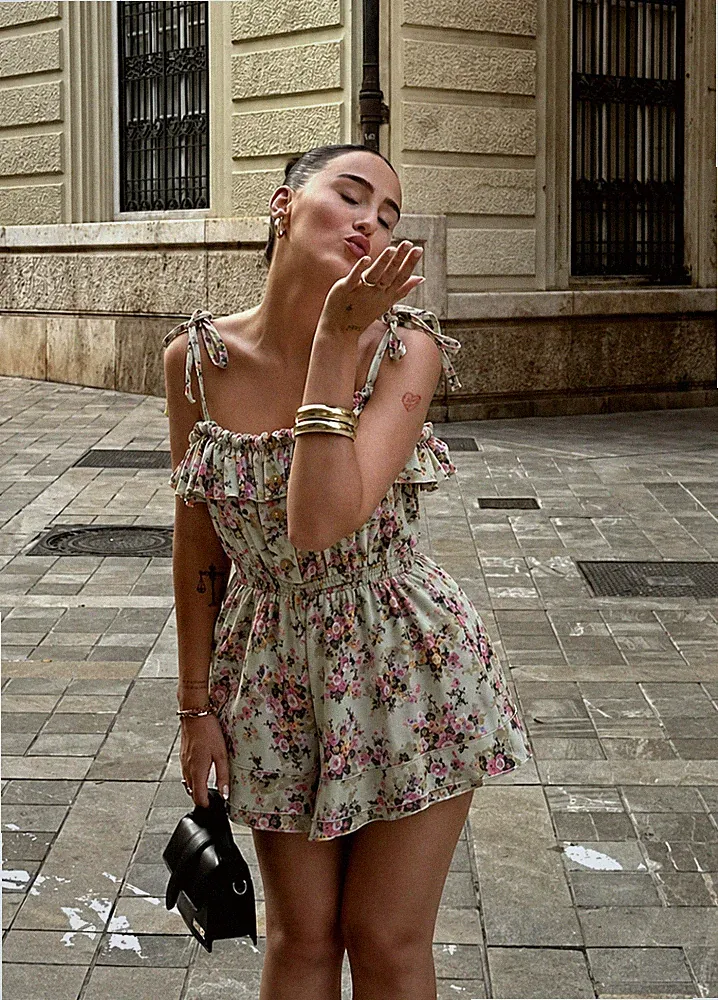 Dolce & Gabbana Runway D&G SS2011 Silk Floral Print Romper-Dress IT42