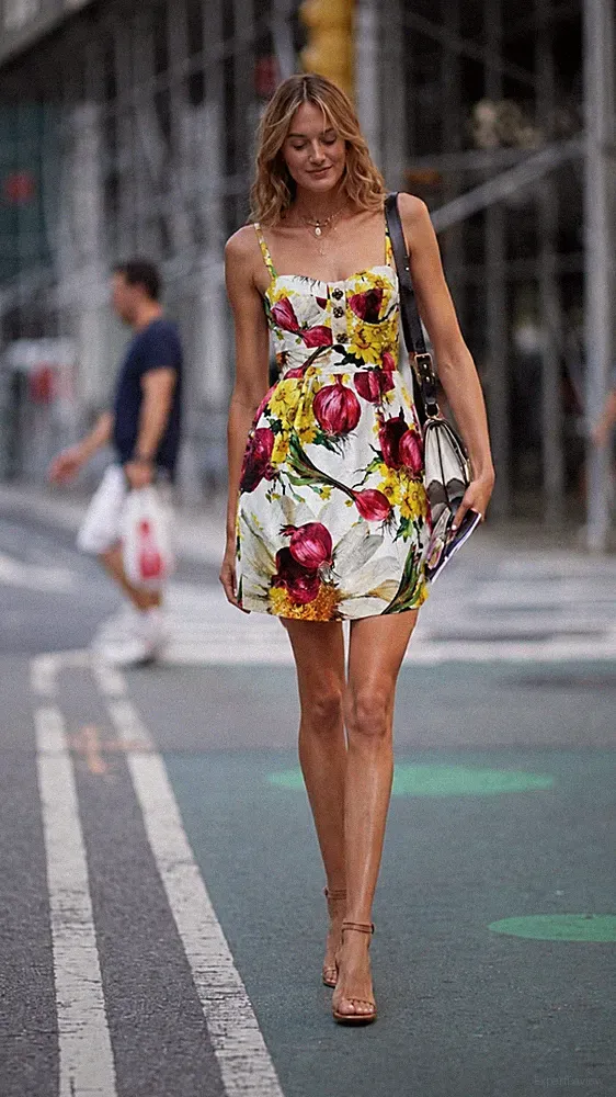 Dolce & Gabbana SS2012 Floral Onions Print Bustier Jacquard Mini Dress IT36