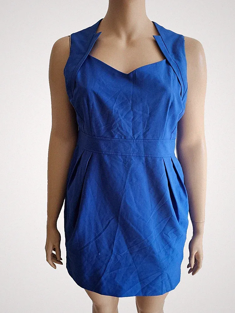 DOROTHY PERKINS Gr.48 Etuikleid figurbetont blau elegant klassisch