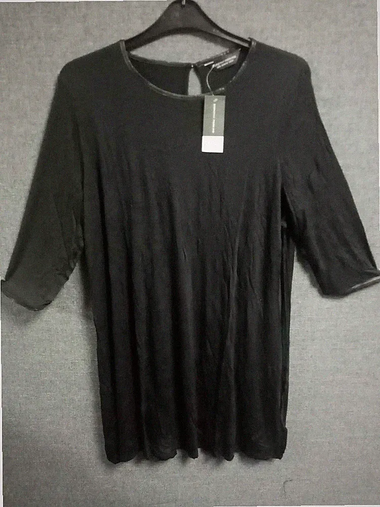 Dorothy Perkins Kleid 3/4 Ärmel Leder Paspelkante UK 20 UVP £18 NH10 YY 08