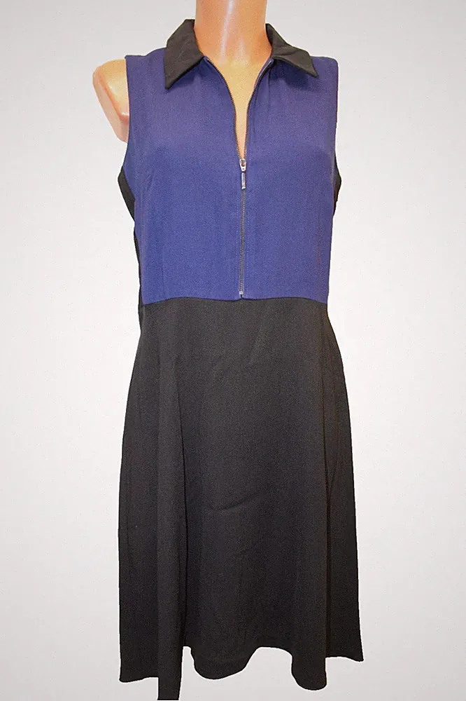 Dorothy Perkins Kleid passt S 36 Etuikleid ärmellos Kragen knielang Midikleid