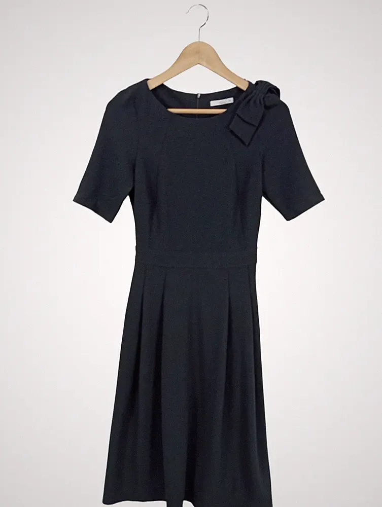 EDC A-Linien Kleid Damen Kleid Gr. DE 32 schwarz Elegant