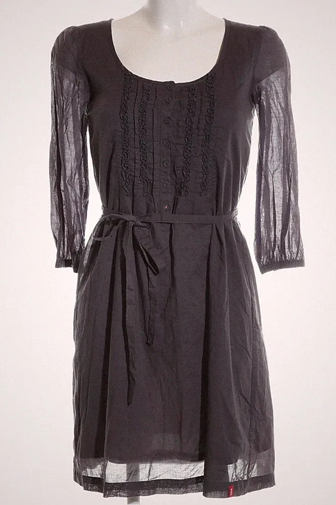 edc by Esprit A-Linien Kleid Business Elegant Baumwolle Schwarz Gr. 30