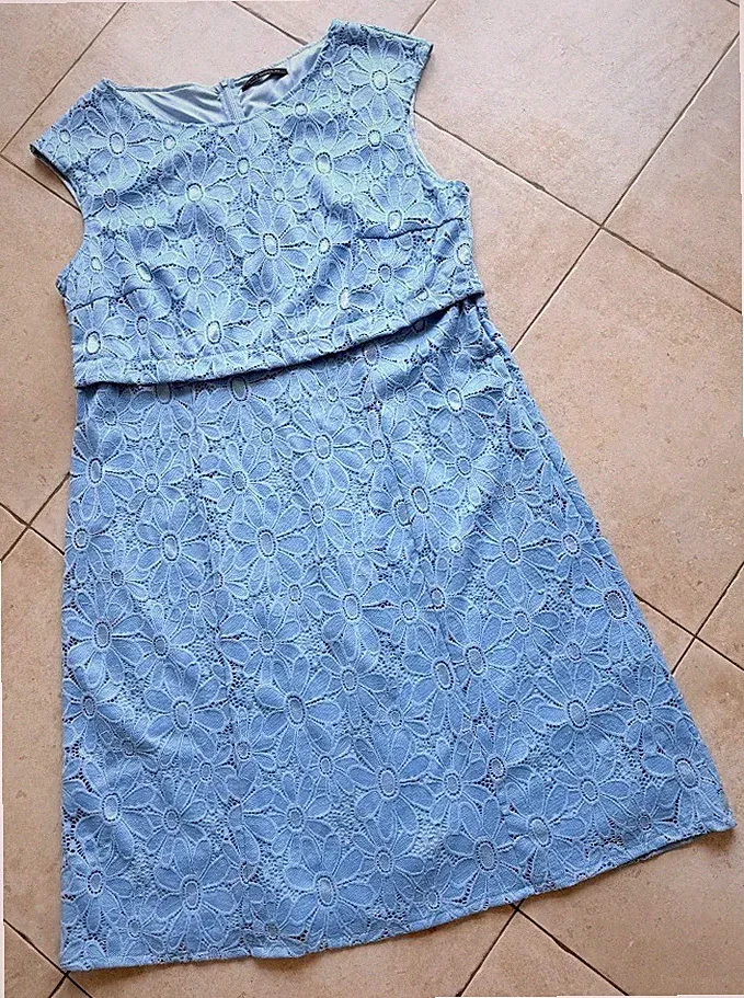 Edles * BETTY BARCLAY * Spitzenkleid, Hellblau, Gr. 46, NEUWERTIG !