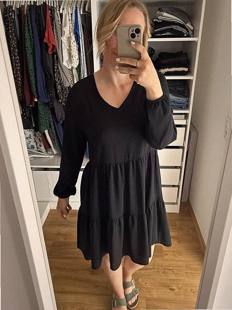 Eight2Nine Kleid | Schwarz | M | Locker geschnitten