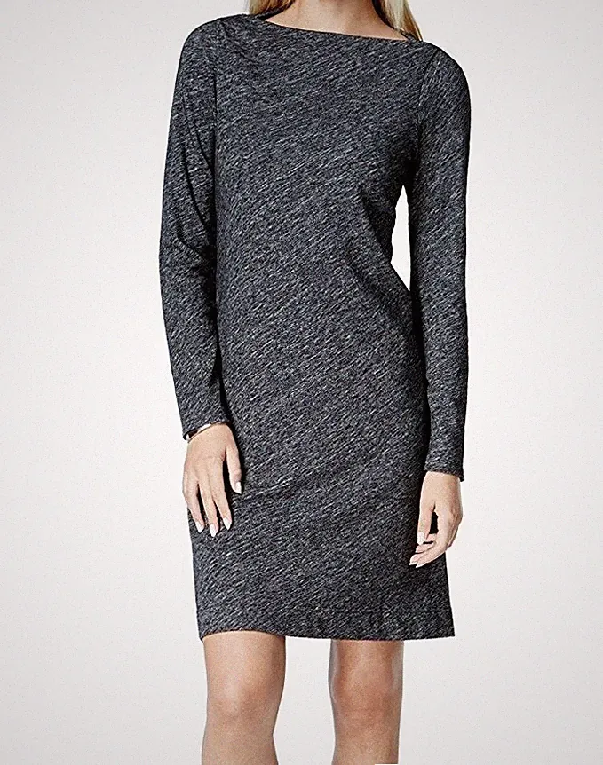 Eileen Fisher Damen Dunkelgrau Heide Bateau Pullover Etuikleid Größe XL