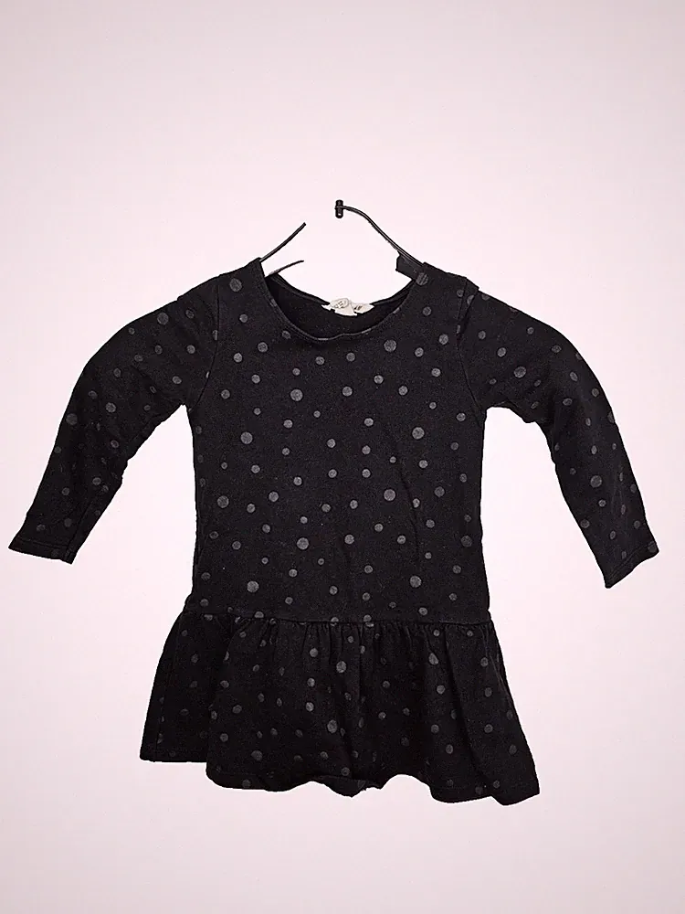 EK8495 Mädchen Kleid von H&M, Schwarz, Gr. 98/104