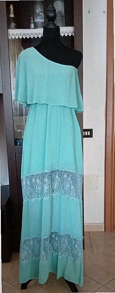 elegante Damen Kleidung Festliches langes Kleid Events Made In Italy Valentina Rio
