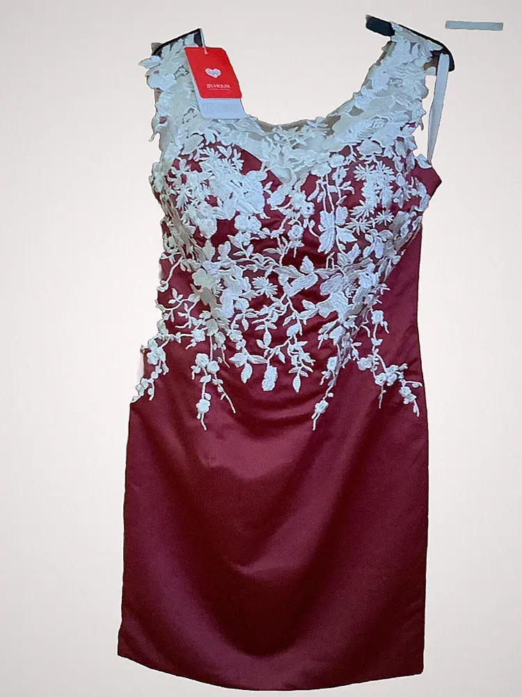 kleid für hochzeitsgast damen knielang weiß