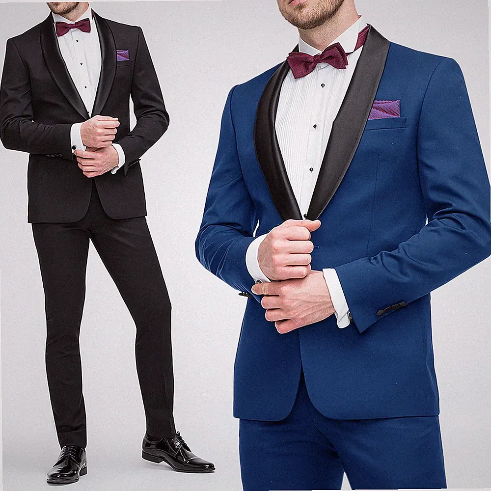 Elegantes Herren Kleid Smoking Zeremonie Komplett Jacke Hose Kleid VEQUE