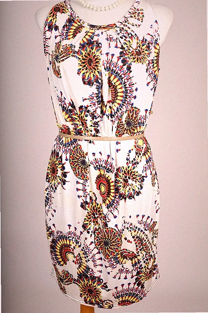 Elegantes Midi-Wickelkleid Patrizia France moderne Blumen Gr. 36 S
