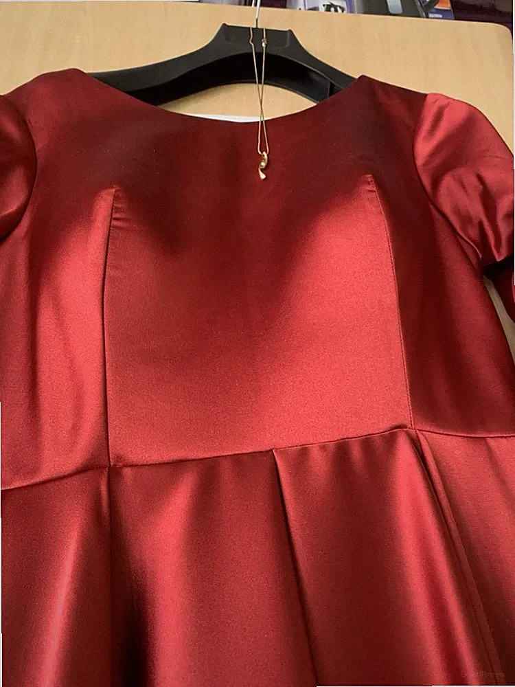 Elegantes rotes Ballkleid Abendkleid Gr. 38 Langarm, nur einmal getragen