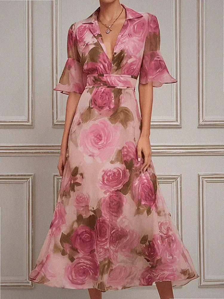 Elegantes schickes Kleid Frühling-Sommer Mode Damen M