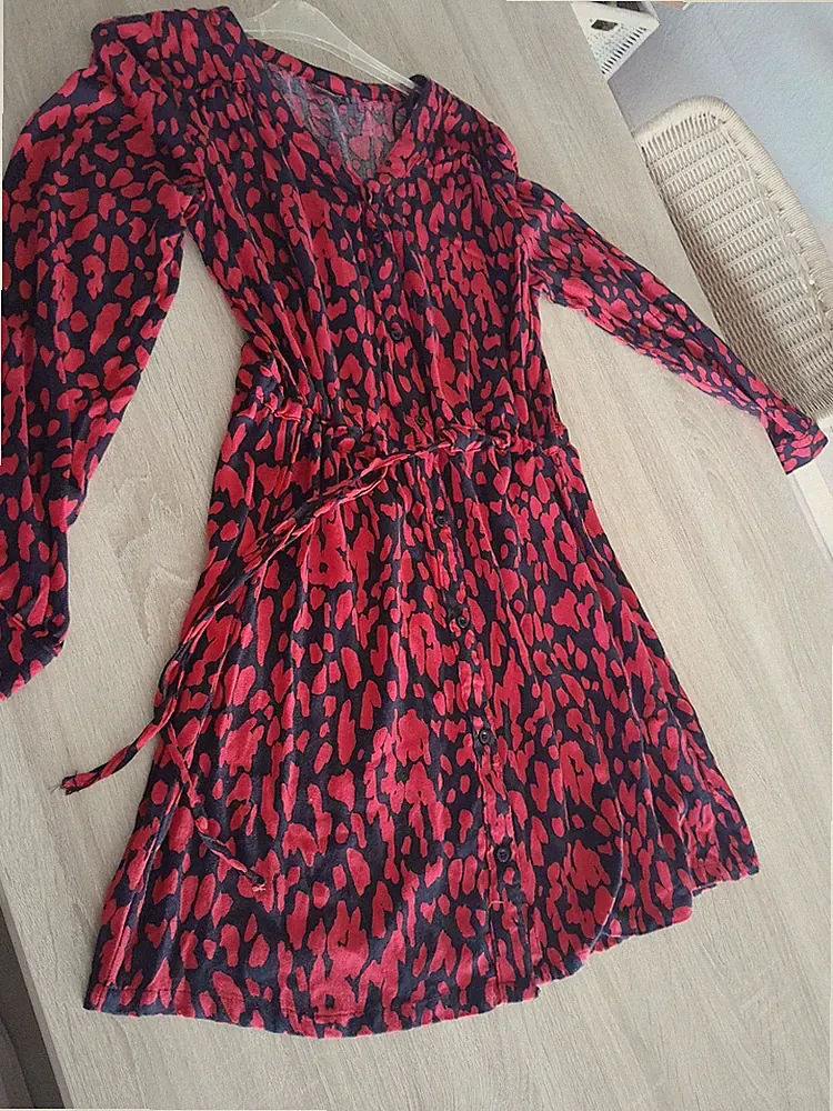Elegantes schickes Kleid mit Frühling-Sommer Mode Damen 36,38 kurz