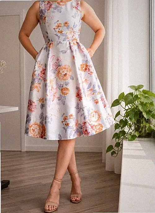Elegantes Sommerkleid | Hochzeitsgast |Abendkleid | Gr. 40,fällt eher wie 38 aus