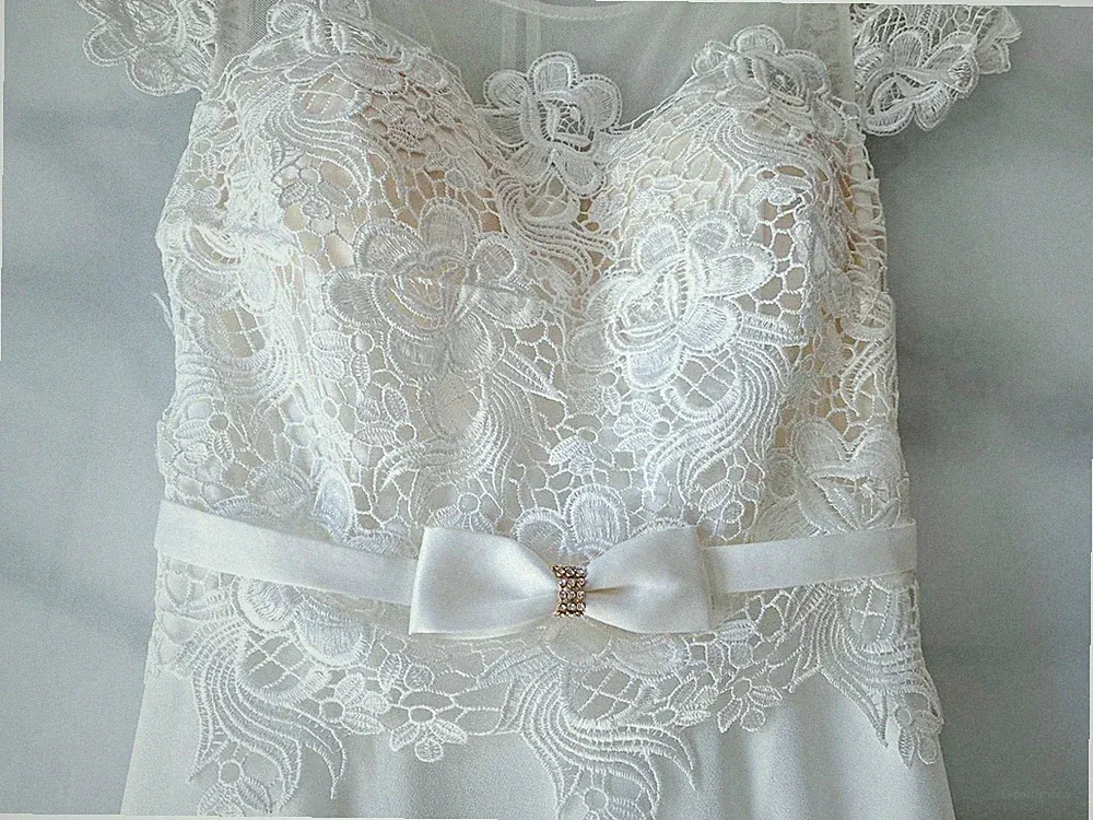 Elegantes Spitzen Brautkleid Damen Hochzeit Neu Luxyry Wedding Dress