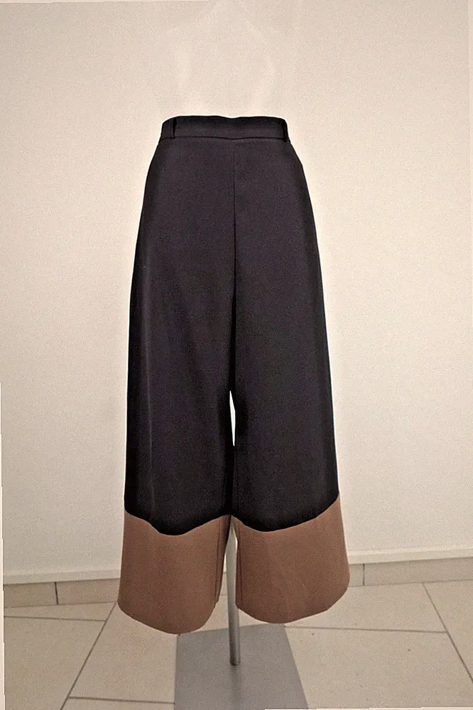 ELISABETTA FRANCHI DAMEN HOSE GR 46 W32 PANTS WOMAN VINTAGE PALAZZO PANJANG
