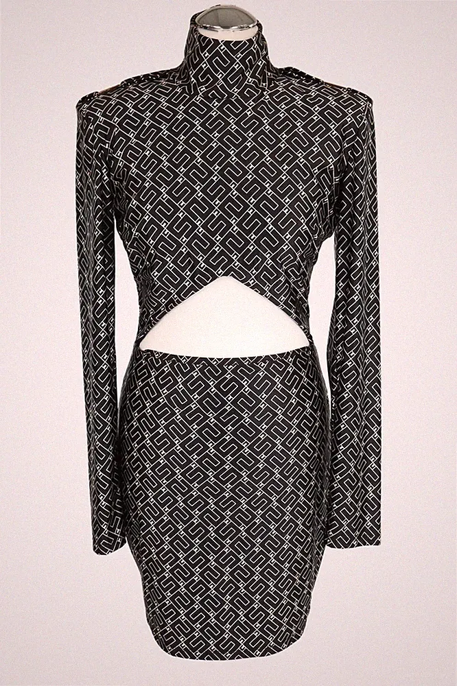 Elisabetta Franchi Damen Kleid Gr. 42 (IT 48) Schwarz / Weiß NEU Etuikleid Dress