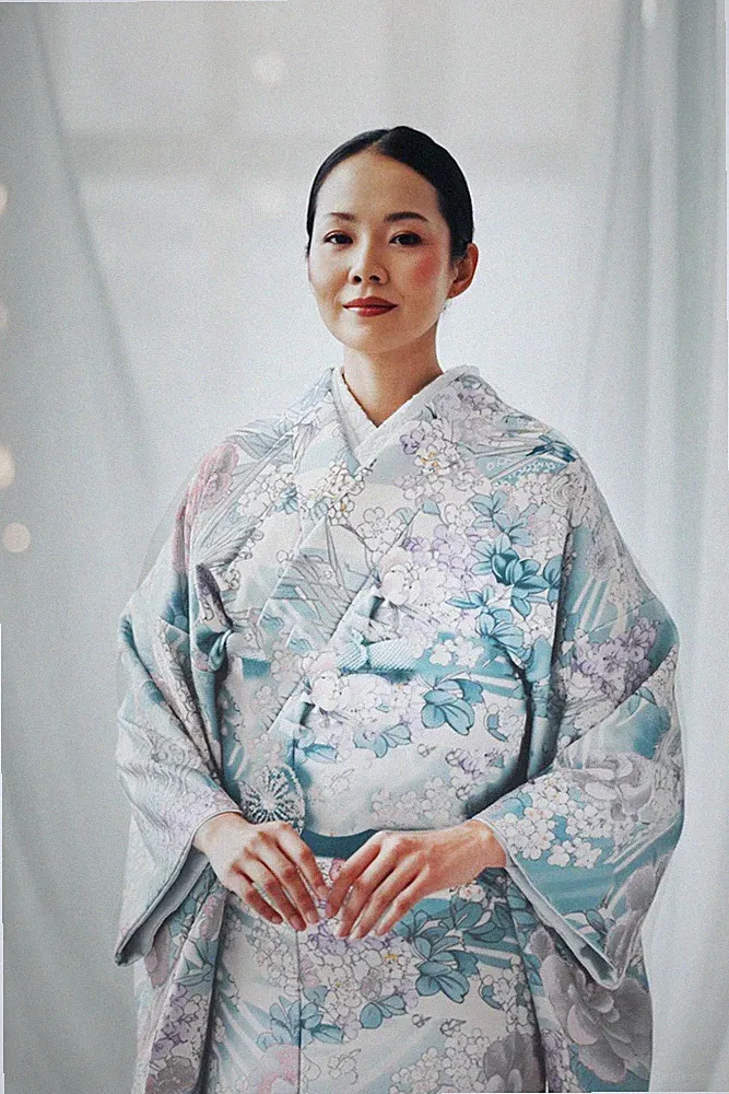 Elvira Seide handgenähter knöchellanger Kimono S