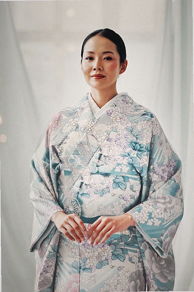 Elvira Seide handgenähter knöchellanger Kimono S