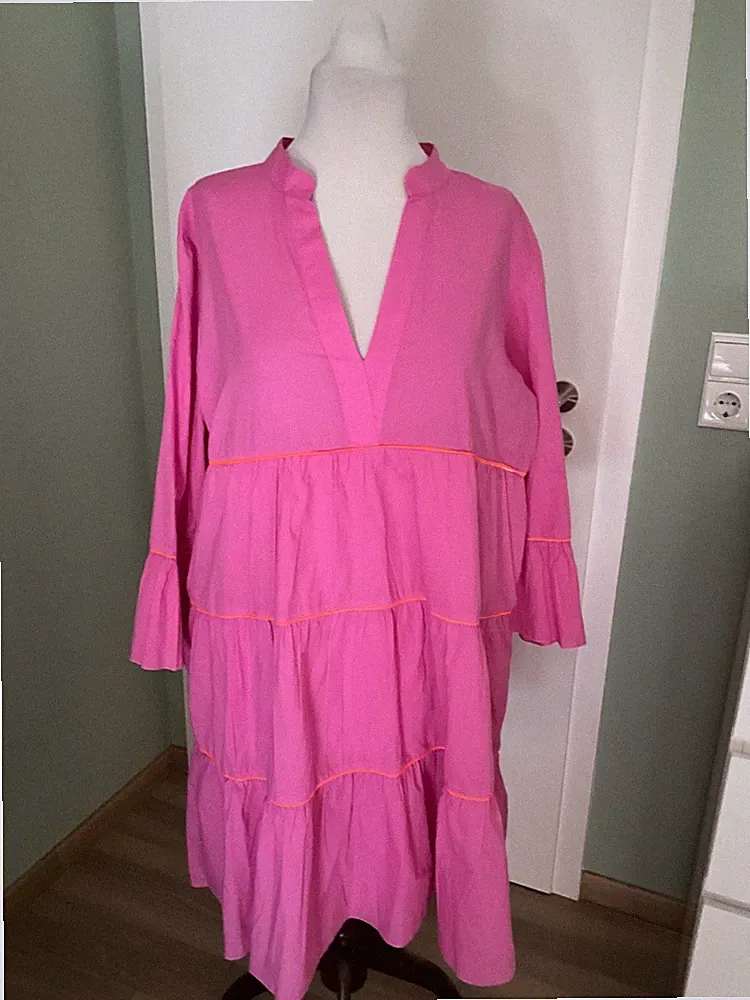 Emily van den Bergh Kleid Größe 46 Pink A-Linie Sommer