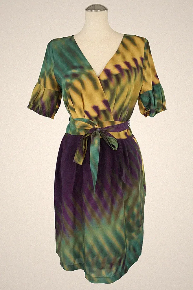 Escada Damen Kleid Gr. 34 (XS) Mehrfarbig Kleid A-Linie Dress