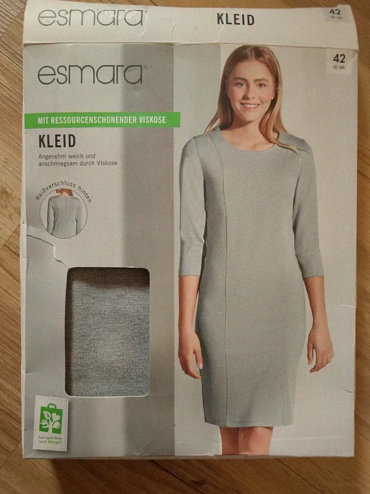 Esmara Business Kleid grau Gr.42 Viskose Mischung Neu