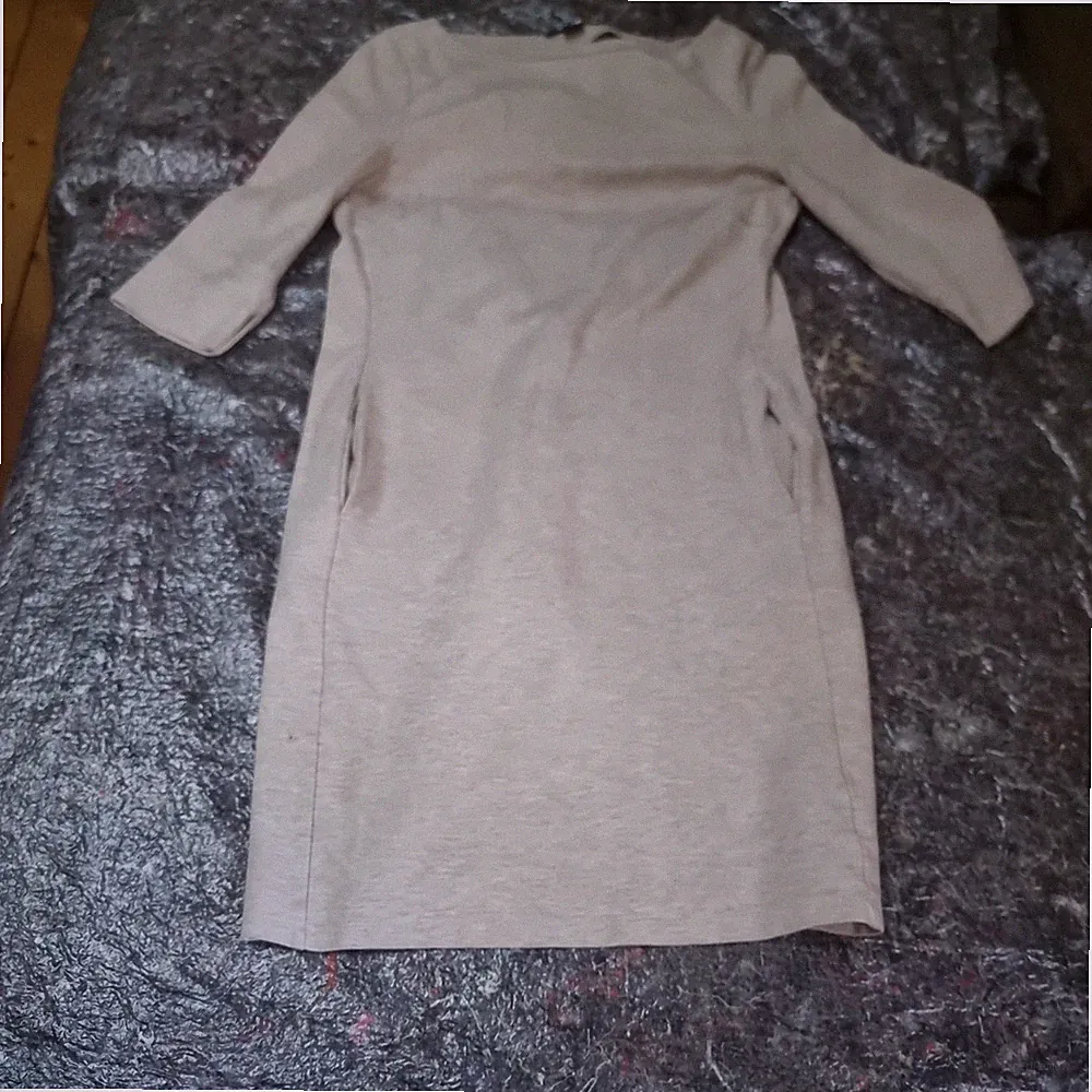 ESMARA Damen Etuikleid grau Stretch Kurzarm Knie 36/38 elegant