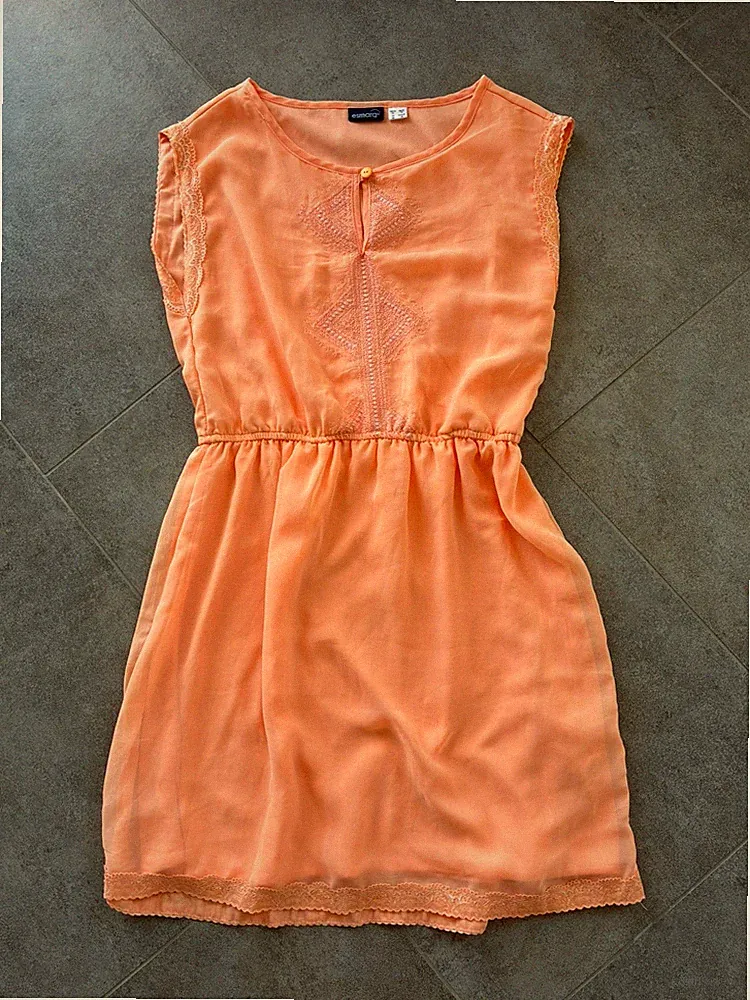 Esmara Kleid Gr. 36 S orange/apricot