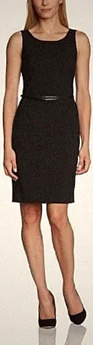 ESPRIT Damen Etuikleid Cocktailkleid EU/D 38 Stretch für jedenAnlass Schwarz TOP