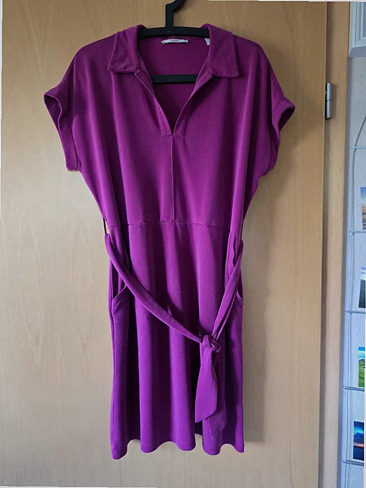 Esprit Damen Kleid, Sommerkleid, Gr. L, Fuchsia, weit geschnitten