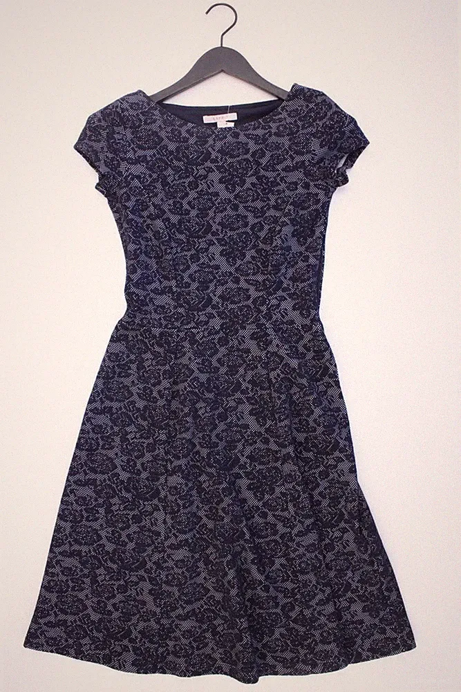 ⭐ Esprit Etuikleid Slim Kleid für Damen Gr. 32, XS Kurzarm blau aus Polyester ⭐