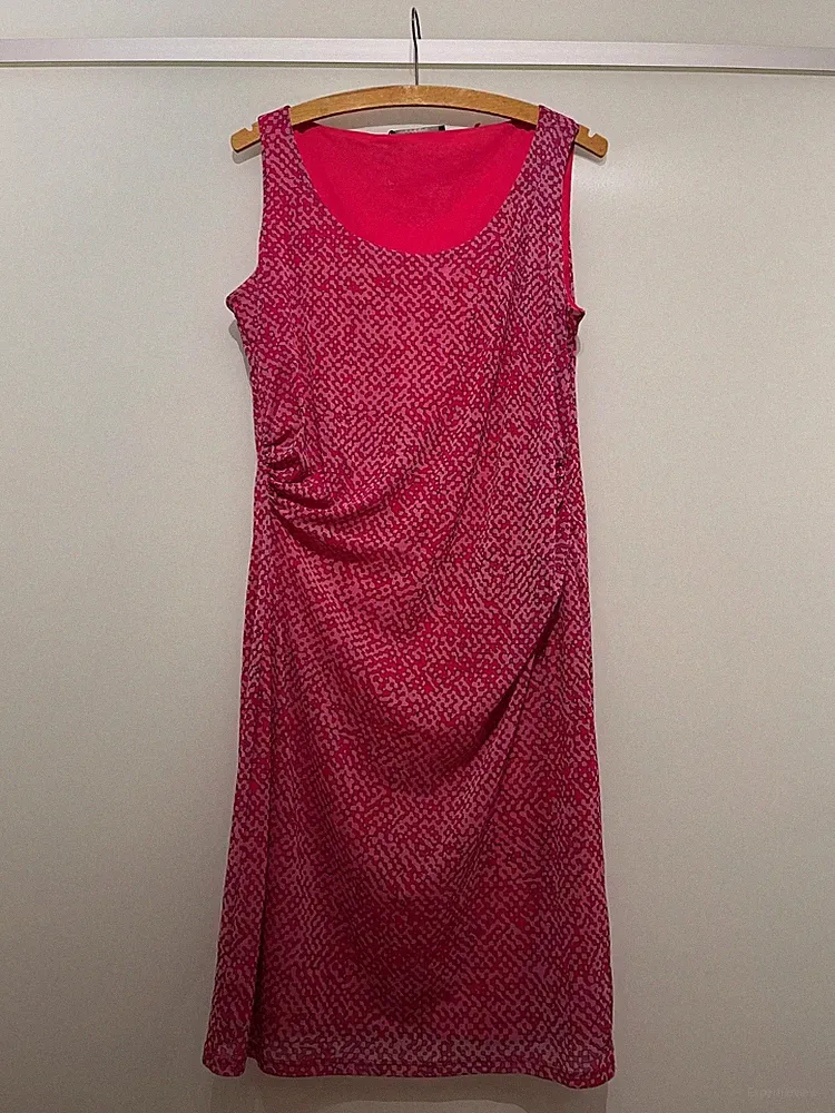 Esprit Kleid, pink rosa, Raffungen, Gr. XL, neu