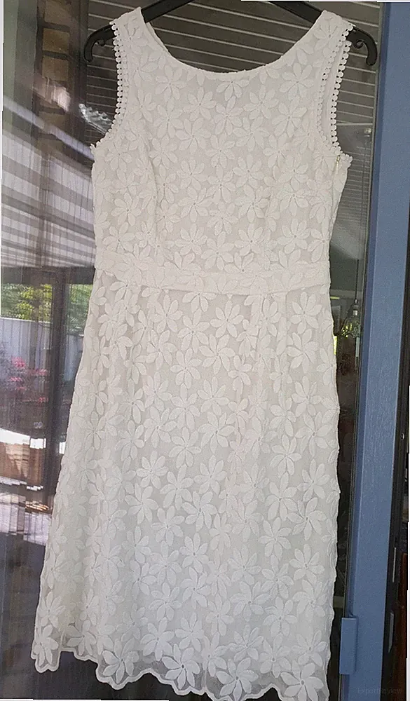 ESPRIT Sommerkleid / Brautkleid weiß, kniebedeckt, 95cm, Gr. 34, gefüttert TOP**