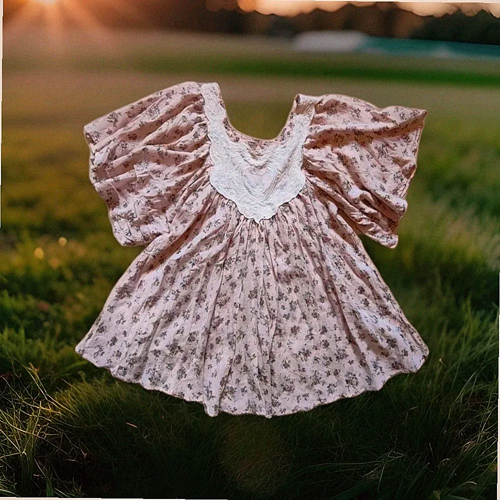 Ester Elenora Kleid Gr L XL 42 44 Babydoll Empire Tunika Millefleur Sommerkleid