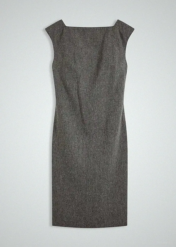 Etuikleid aus Punto di Roma Gr. 52 Schwarz Weiß Meliert Damen Büro-Kleid Neu
