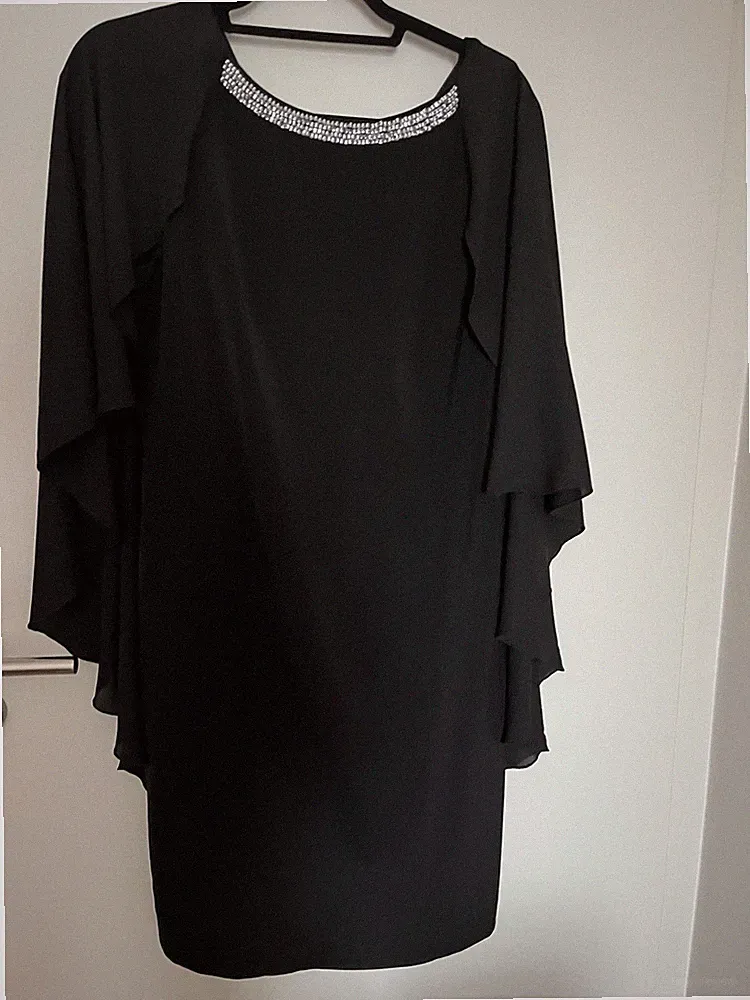Etuikleid /Capeart Extravagant Damen Gr. 40 Chiffon elegant